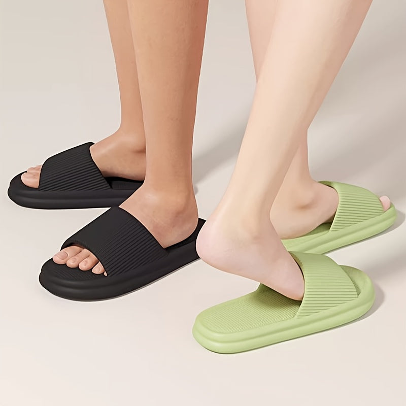 Кэжуал сланцы EVA в белом, зеленом, желтом и черном цветах | Дизайн с открытым носком, всесезонная носка