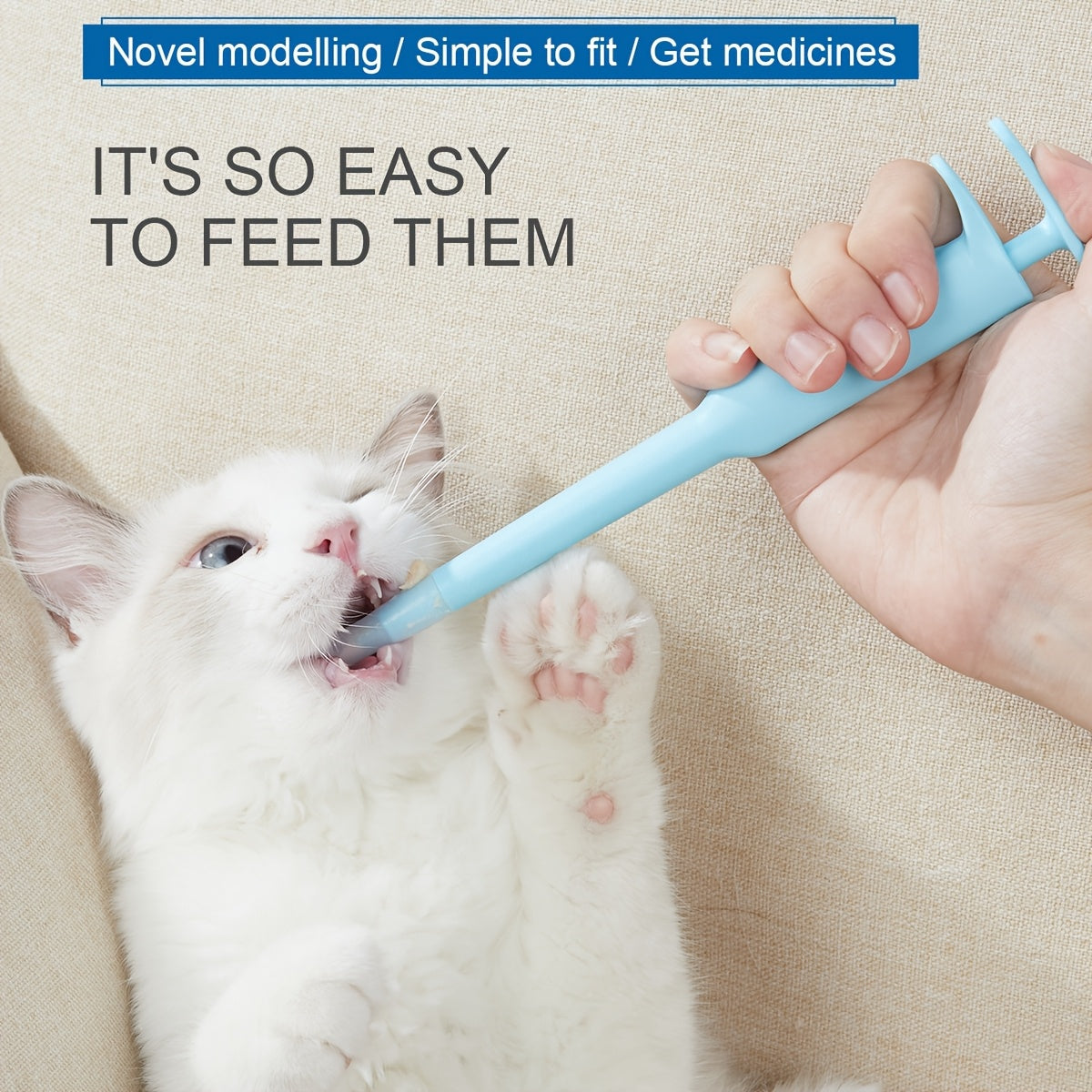 Pet Medicine Syringe for Cats Bite-Proof Stress-Free Pill and Liquid Dispenser
