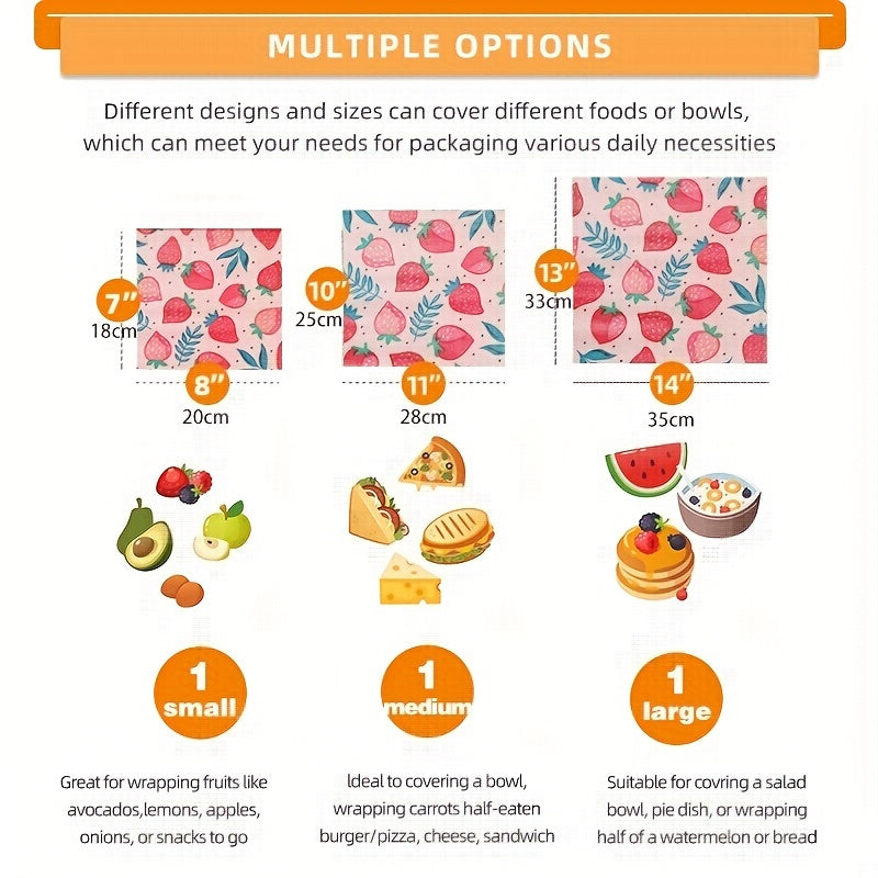 Eco-Friendly Beeswax Wraps for Food, Sustainable Zero Waste Gift