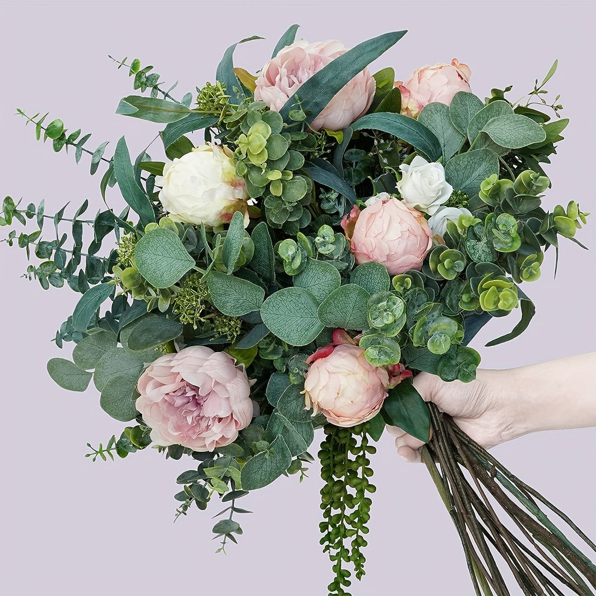 Artificial Eucalyptus Stems Bulk for Bouquets Wreaths Farmhouse Decor