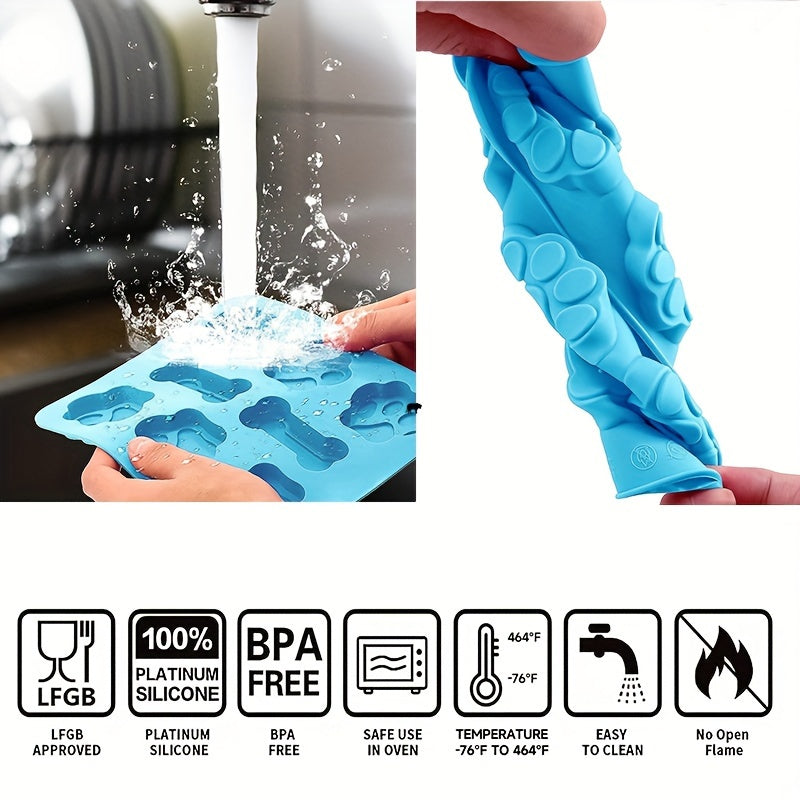 Mushuk va it tematik shirinliklar tayyorlash uchun silikon qoliplar, jumladan, piyozlar, suyaklar va it belgilari. Shokolad, konfet, jel, muz kublari, it ovqati, keklar va muffinlar uchun oziq-ovqat sifatidagi silikon.