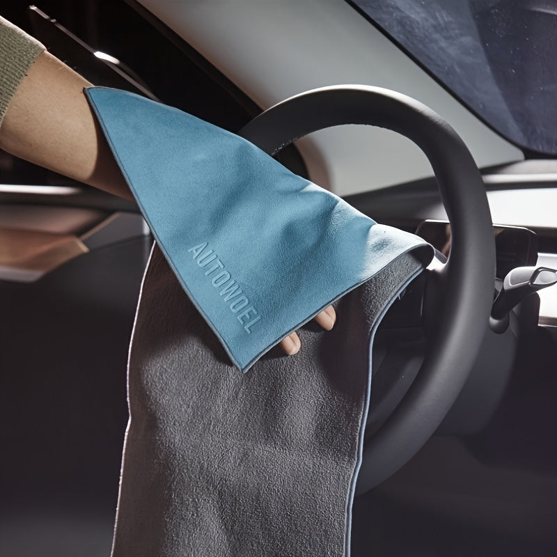 Toalla de limpieza para coche de microfibra de terciopelo, no se decolora, súper absorbente, de forma oblonga