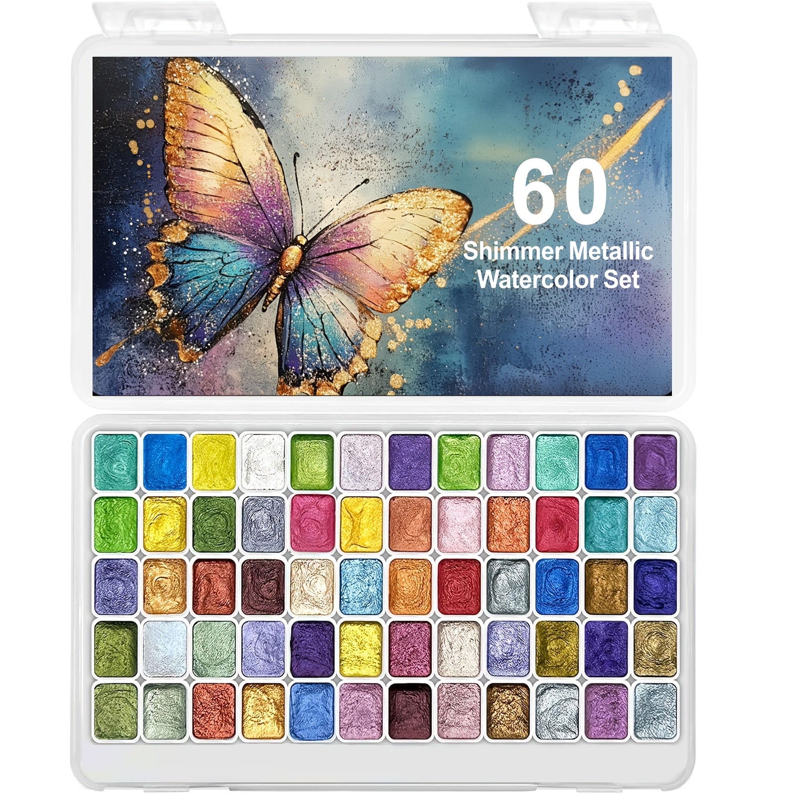 Mini O'rmon Suv Ranglari Rassomlik To'plami O'zgaruvchan Ranglar, Porloq Metallik, Qirra va Fantaziya O'rmon Uslubida.