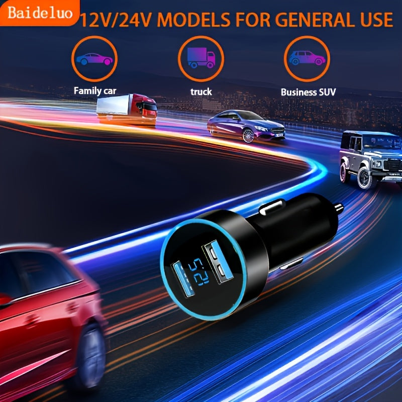 Car Charger Dual USB Ports PD QC3.0 Fast Charging for Car Phone Adapter