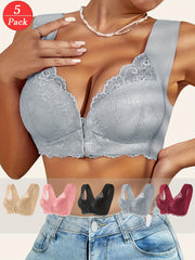 Women's Bandeau Bra Set Strapless V-Neck Wire-Free Comfortable Pack