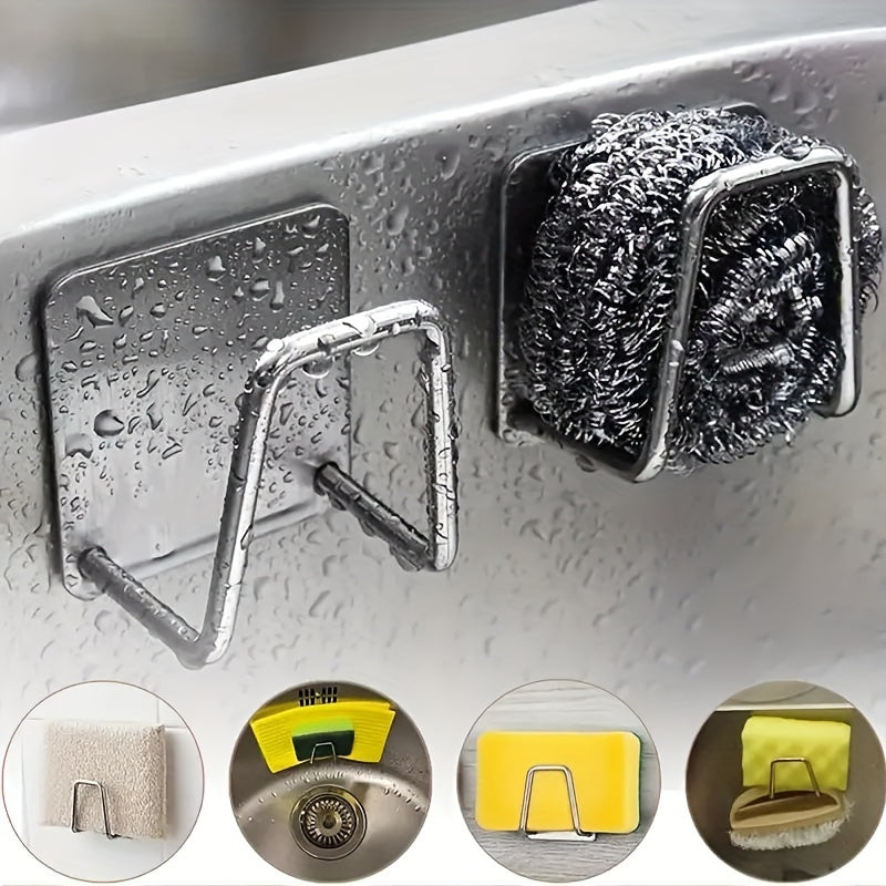 Zamonaviy zanglamas po'latdan yasalgan gubka ushlagich, oshxona cho'miladigan joyingizda devorga o'rnatilishi mumkin. Ochiq saqlash, suv o'tkazmaydigan va zanglamaydigan dizayn, shuningdek, burgusiz oson o'rnatilishi mumkin.