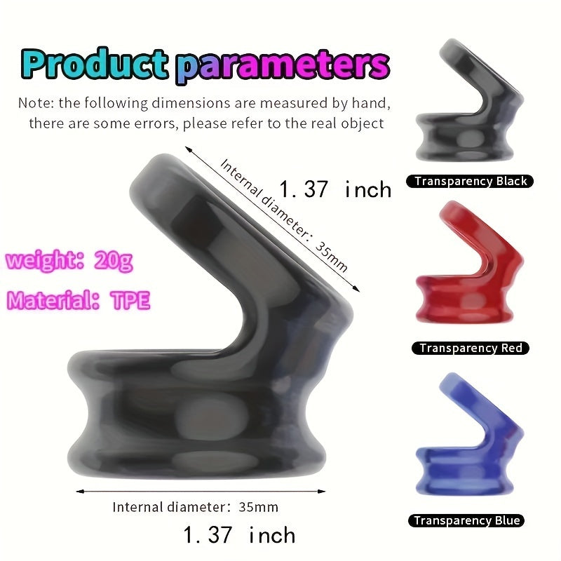 Erkaklar uchun TPE kuchaytirish halqasi, qayta ishlatiladigan, bir xil rangli, erkaklar uchun jinsiy o'yinchoq