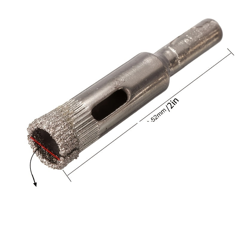 10-Piece Diamond Coated Drill Bit Set for Tile Marble Glass Ceramic