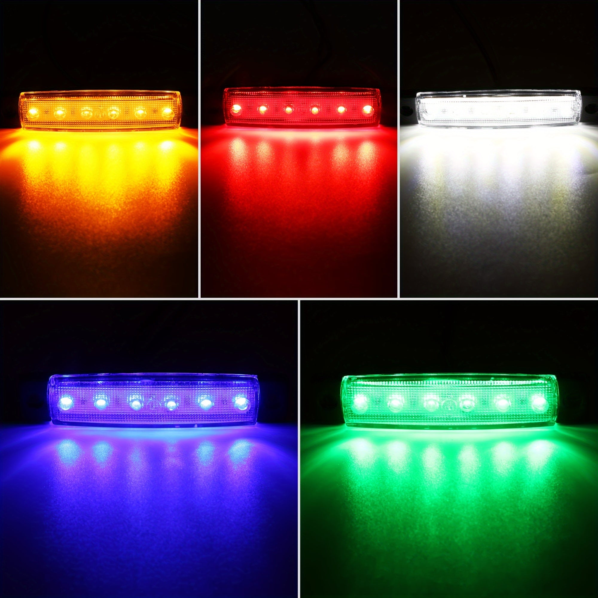 Lámparas de señalización lateral LED de 20 unidades para camiones y remolques, multicolor, 9.65cm