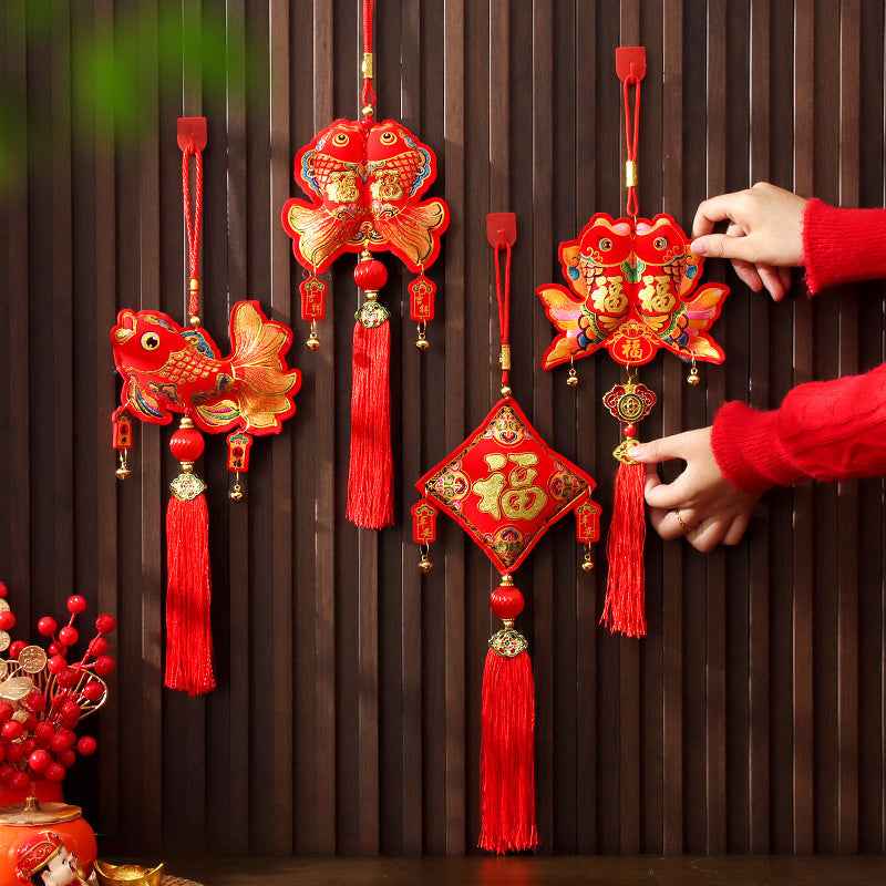 2025 yil Burun yilgi Bahor Festival chiroqi va Ikki baliq omadli osma bezaklari uchun yashash xonasi