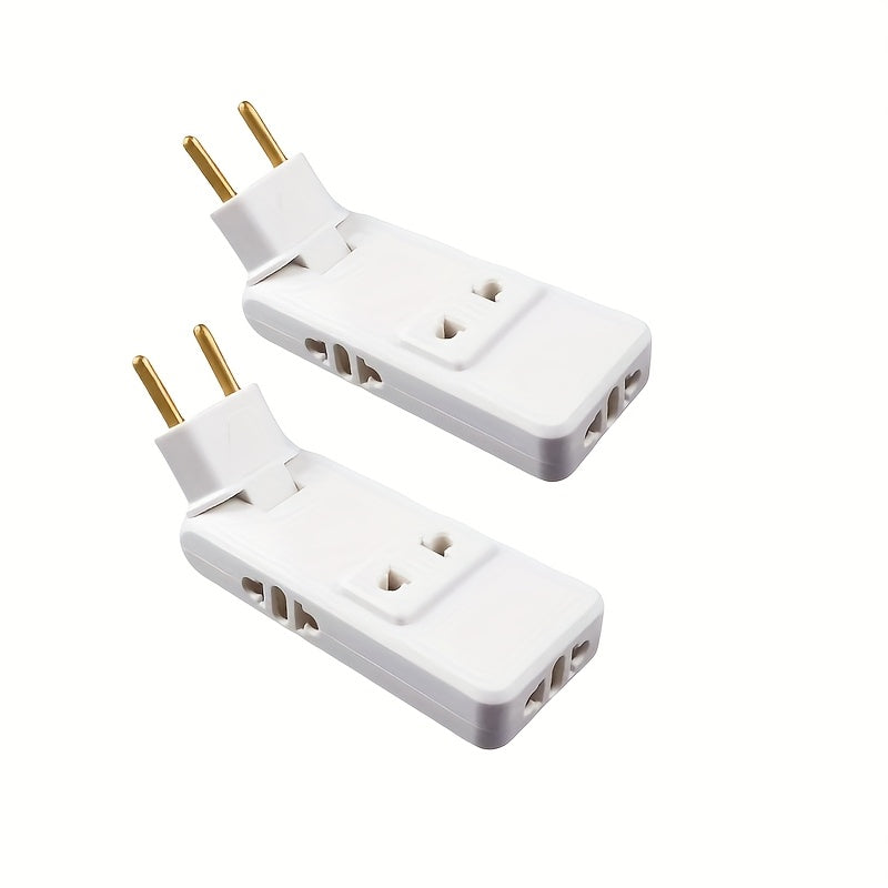 Европейский дорожный адаптер питания 4-в-1 с вращающейся вилкой, высокомощный преобразователь, белый