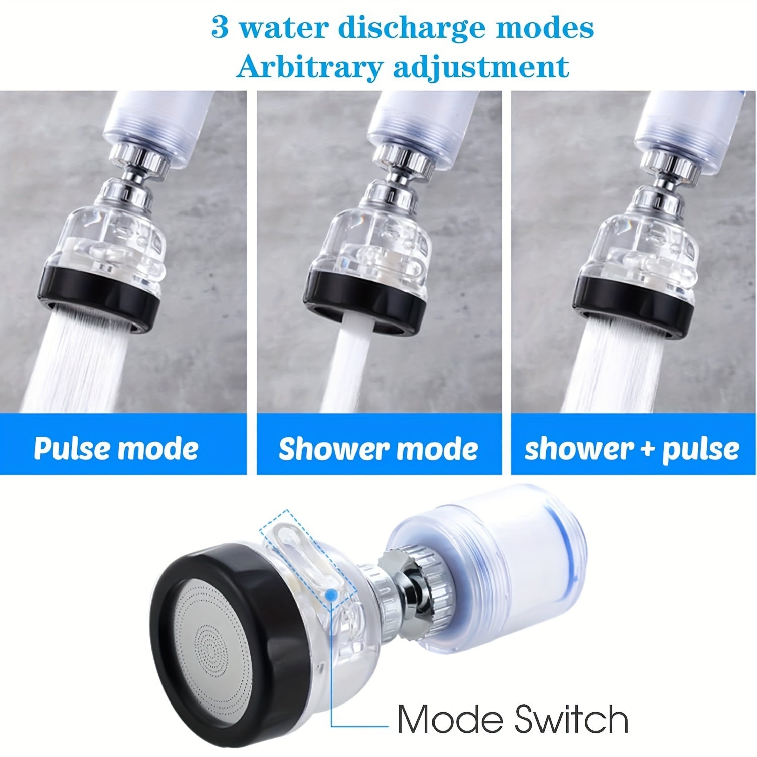 360 Rotating Water Filter with 99.9% Contaminant Removal in Multiple Colors