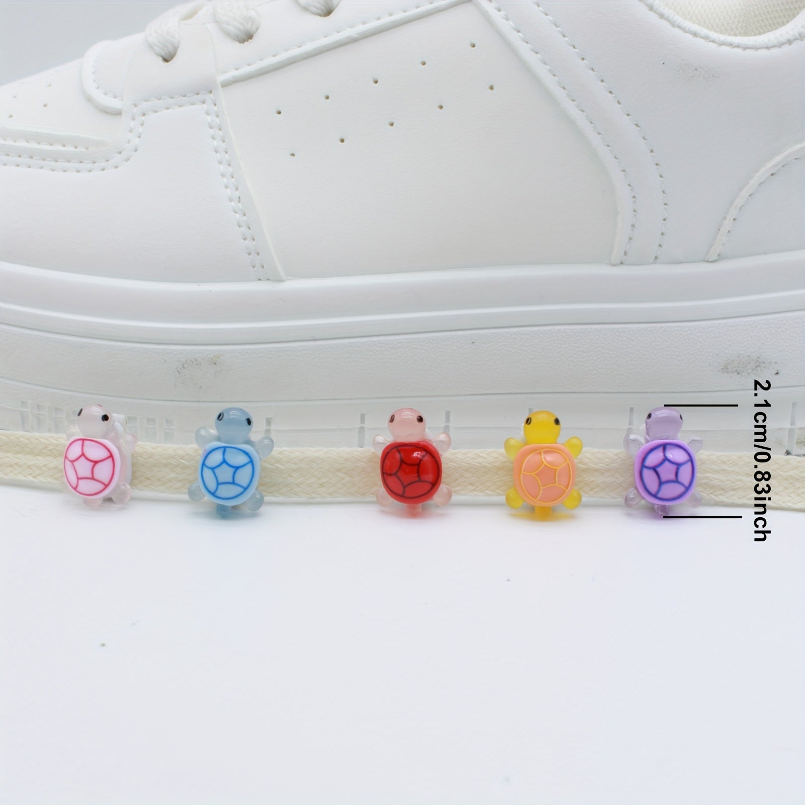 10Pcs Set of Multicolor Mini Luminous Turtle Shoe Lace Buckles Kids Shoe Decorations