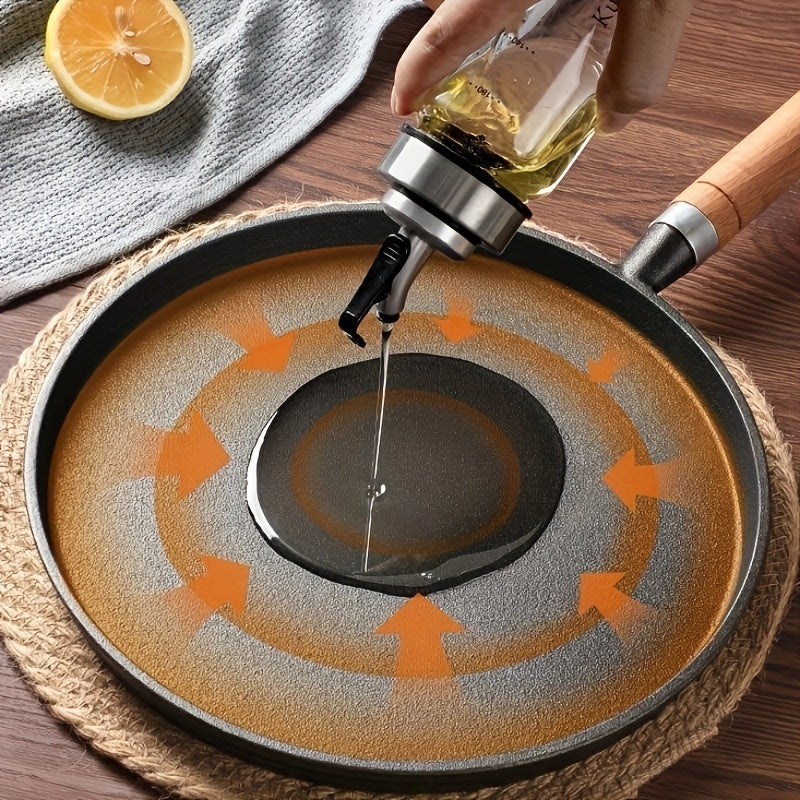 Универсальная посуда для дома и ресторанов: 1 шт. чугунная сковорода - антипригарная сковорода, идеально подходящая для стейков, блинов, пельменей и не только. | Безопасный для пищи и прочный