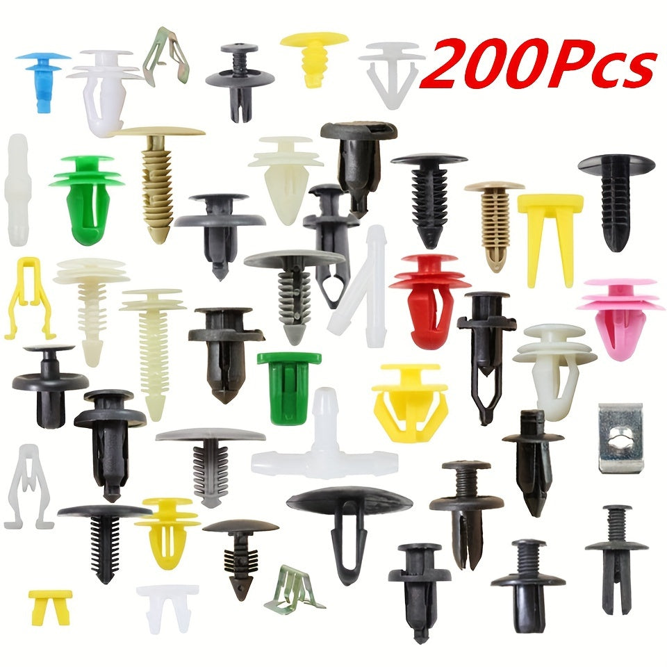 50/100/200Pcs Plastic Car Clip Panel Push Retainers for Bumper Door Interior