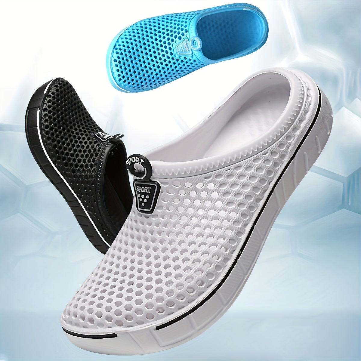 Women’s Hollow Out Solid Color EVA Slides, Non-slip Indoor Outdoor Slippers