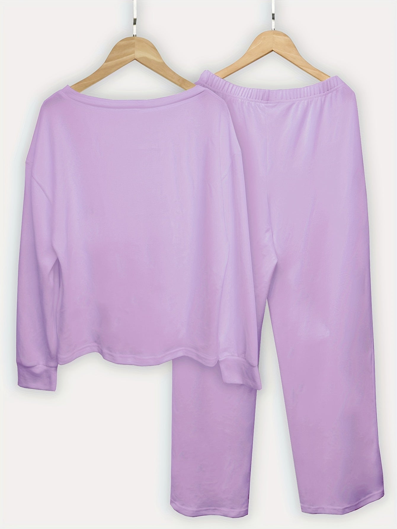 Conjunto de descanso sólido para mujer en otoño, con top de manga larga y pantalones con cordón