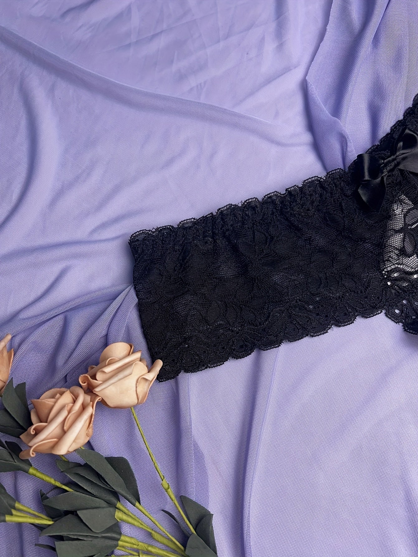 Panties tanga de perlas transparentes para mujer talla plus