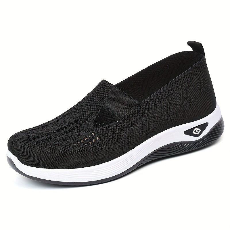 Ladies Hollow Breathable Sports Shoes Casual Lightweight Flat Walking Shoes