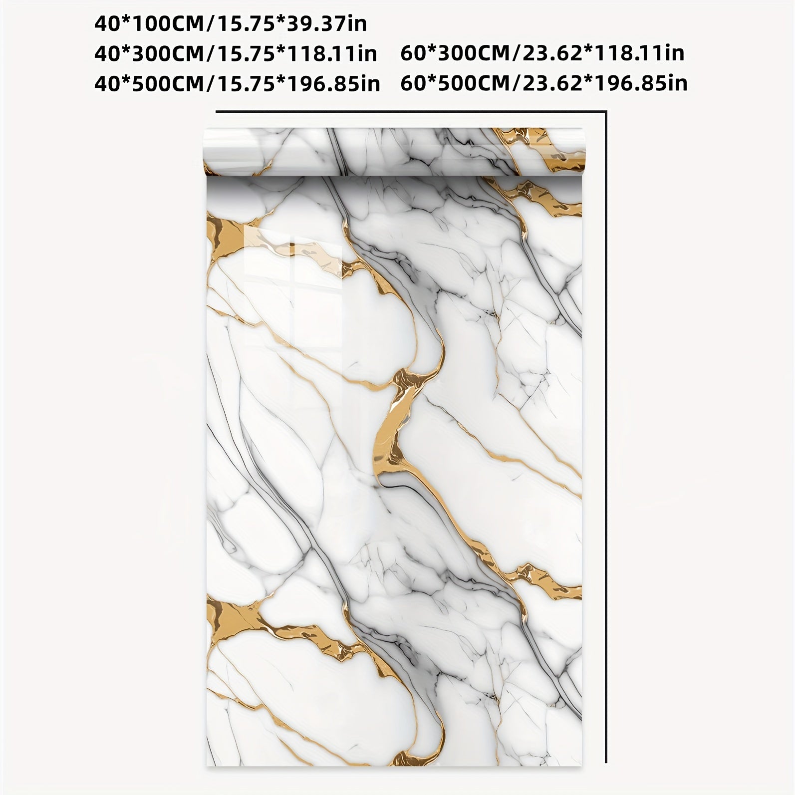 Peel and Stick Marble Pattern Wallpaper Roll for Furniture and Kitchen Walls Waterproof Drawer Liner