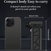 Handheld High-Speed Turbo Fan with Digital Display USB Rechargeable Battery for Camping Outdoor Activities