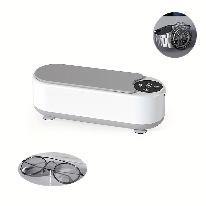 Sonic Jewelry Cleaner with 360° High-Frequency Vibration USB Rechargeable Compact Digital Display