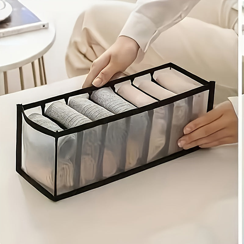 Qora paypoq shkaf tashkilotchisi 7 bo'lakli polyester shkaf saqlash