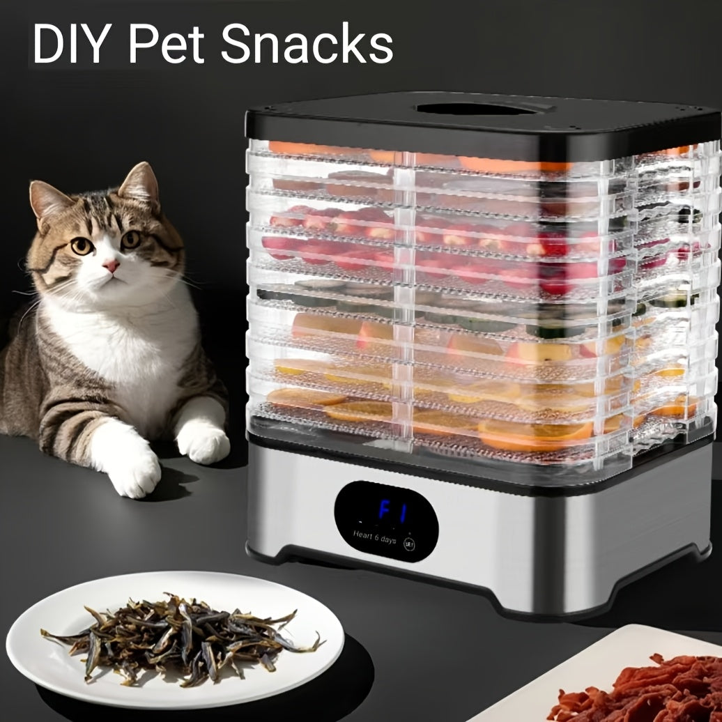 Kichik oziq-ovqat quritgichi 8-qavatli sensorli ekran 360° issiq havo aylanishi