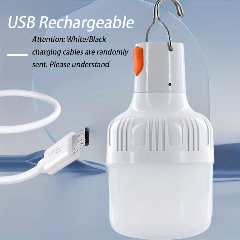 2PCS Luces de emergencia LED linternas portátiles recargables por USB para acampar, senderismo y pesca