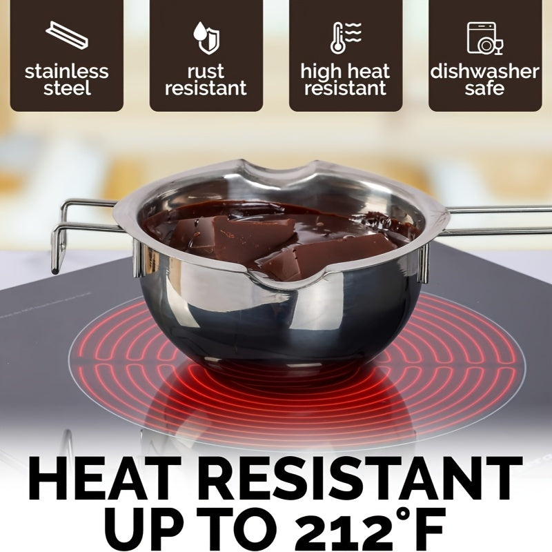 Double Nozzle Stainless Steel Melting Pot for Chocolate Butter Cheese Candies