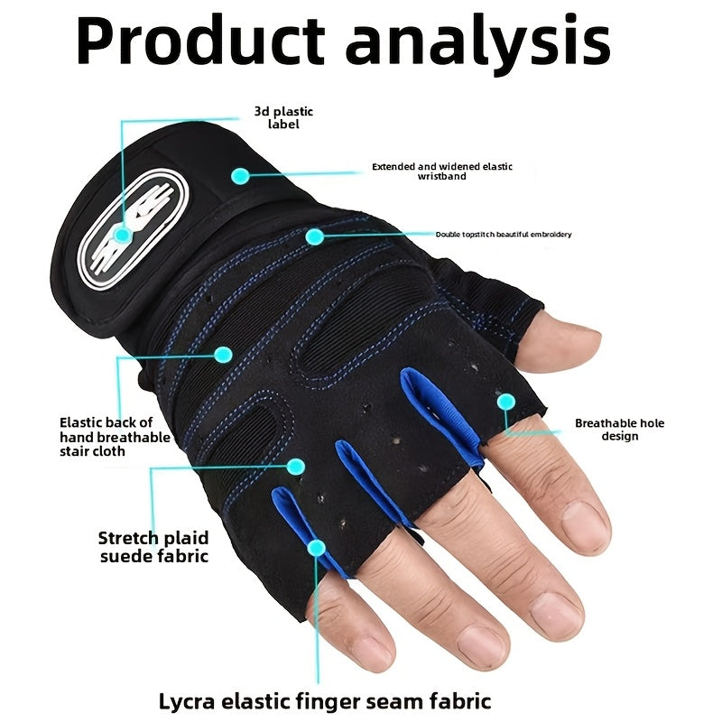 Unisex Woven Polyester Gym Gloves for Weight Lifting and Sports Training