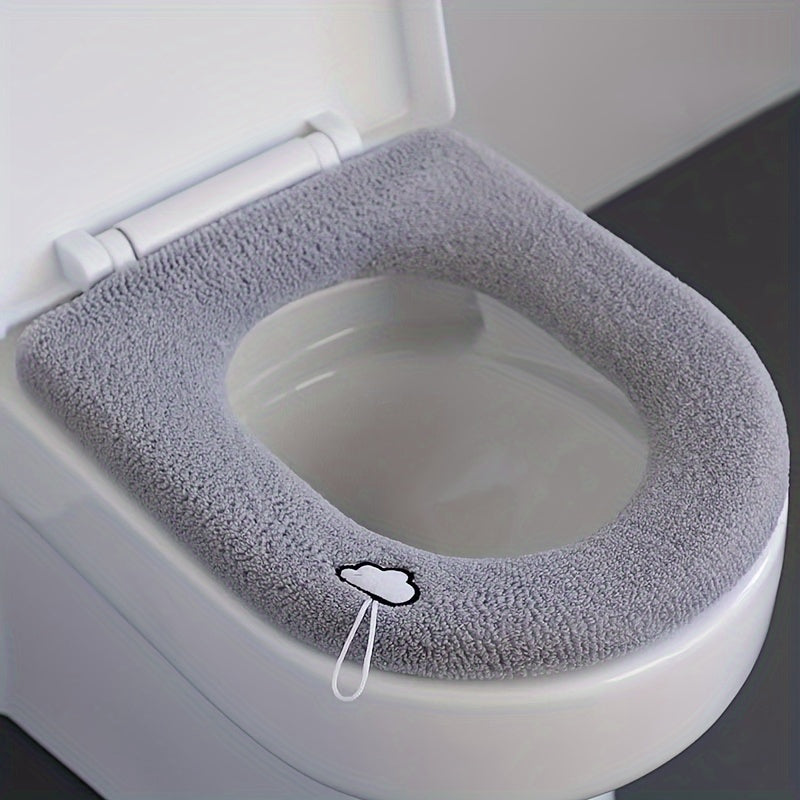 Soft Plush Toilet Seat Cover for All Seasons Bathroom Accessory