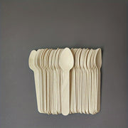 Mini cucharas de degustación de madera 10.92cm punta puntiaguda aptas para alimentos para postres y helados