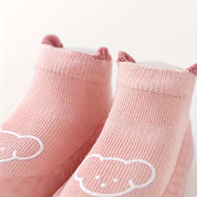 Baby Boys Girls Slip-On Sock Shoes Rubber Sole for Indoor Outdoor Spring Autumn