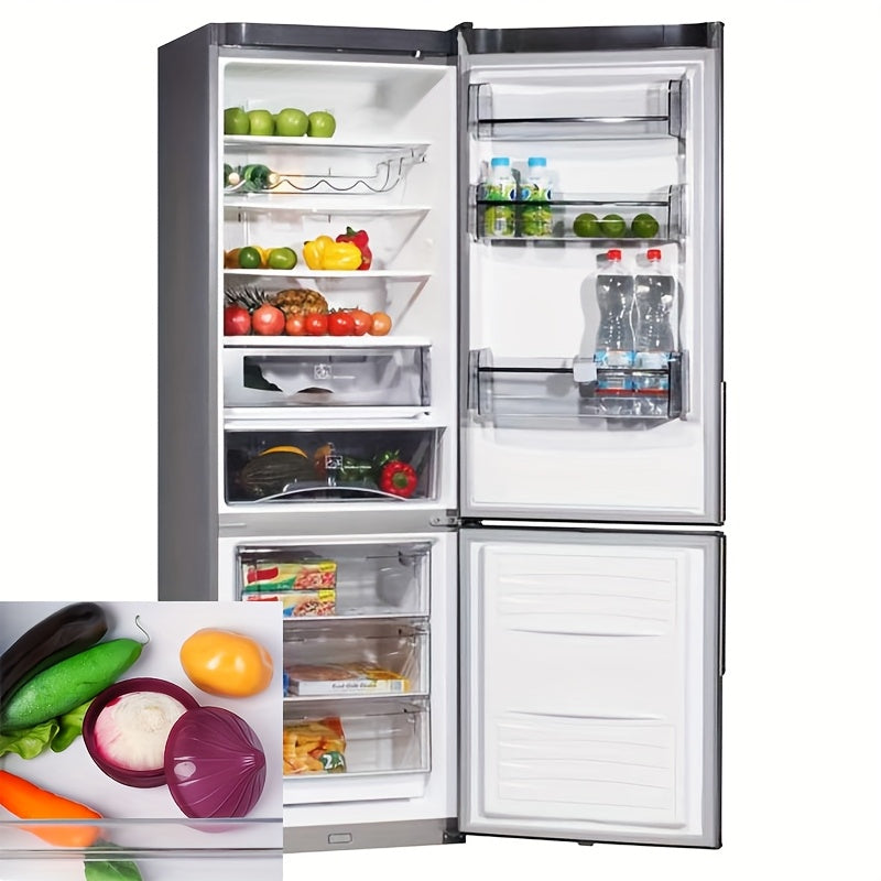 2PCS Set Lemon and Onion Food Savers Plastic Storage Containers Freezer Safe