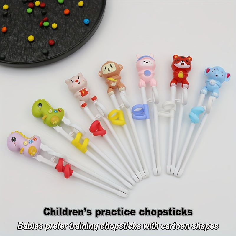 Dinosaur-Shaped Reusable Training Chopsticks for Beginners Ages 3+ in Multiple Colors