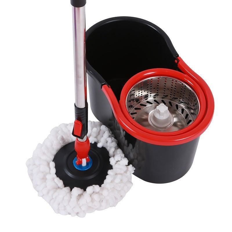 Dual-Drive Spin Mop and Bucket Set for Wet and Dry Floor Cleaning