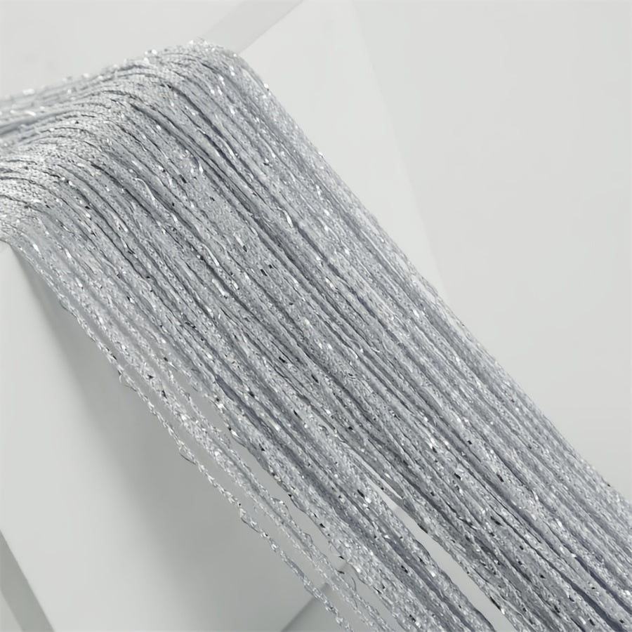 Orange and Yellow Beaded Curtain Polyester Sheer Door Hanging for Living Room Bedroom Wedding Entrance