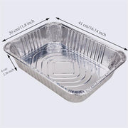 20 штук больших одноразовых алюминиевых противней 40,89x29,97 см для барбекю, кемпинга, вечеринок