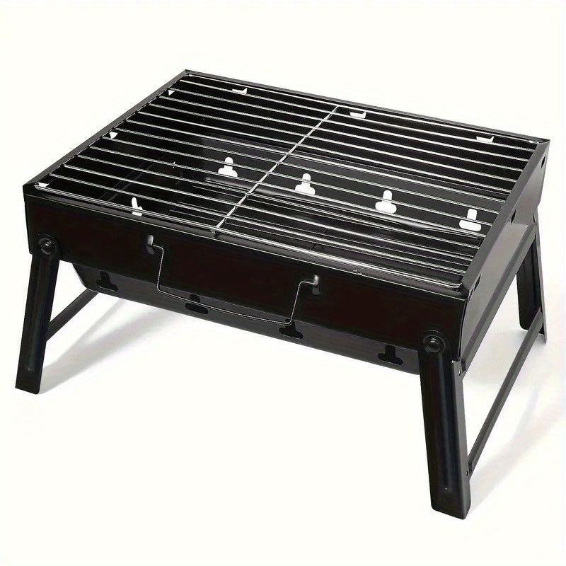 Compact charcoal grill for picnics camping backyard barbecues portable sturdy