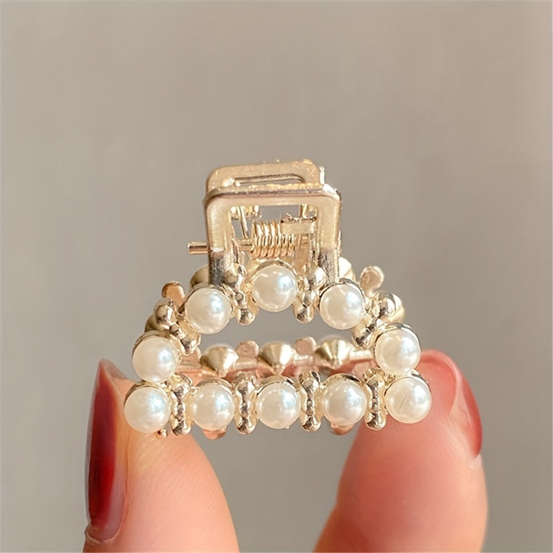 Set of 6 Small Pearl Hair Clips for Women Stylish Hair Accessories