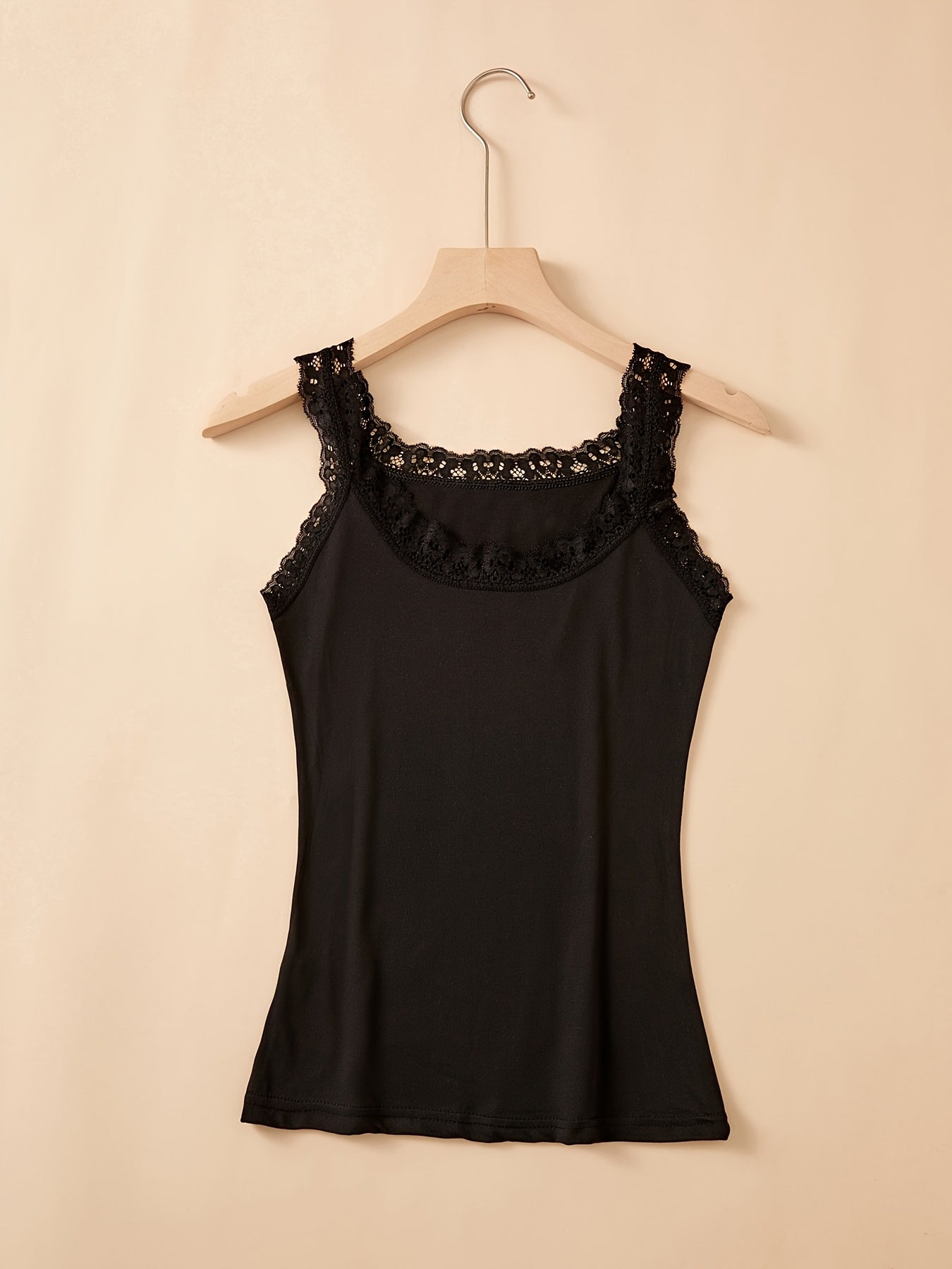 Pack de 3 camisetas sin mangas con encaje para mujer, casuales para todas las estaciones, negro, gris, blanco