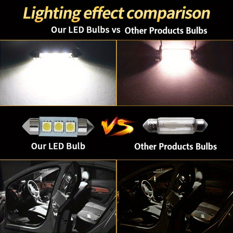 Набор из 42/24/20 шт. LED ламп для автомобиля T10, внутренние двери, багажник, карта, белый