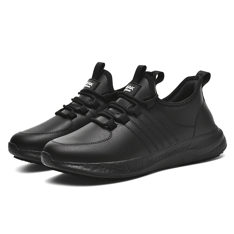 Women Plus Size Non-Slip Chef Shoes Black Microfiber Work Sneakers