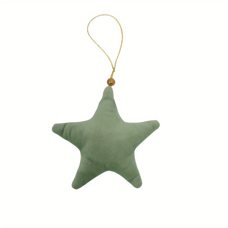 Velvet Christmas Star Ornament for Tree and Home Decoration