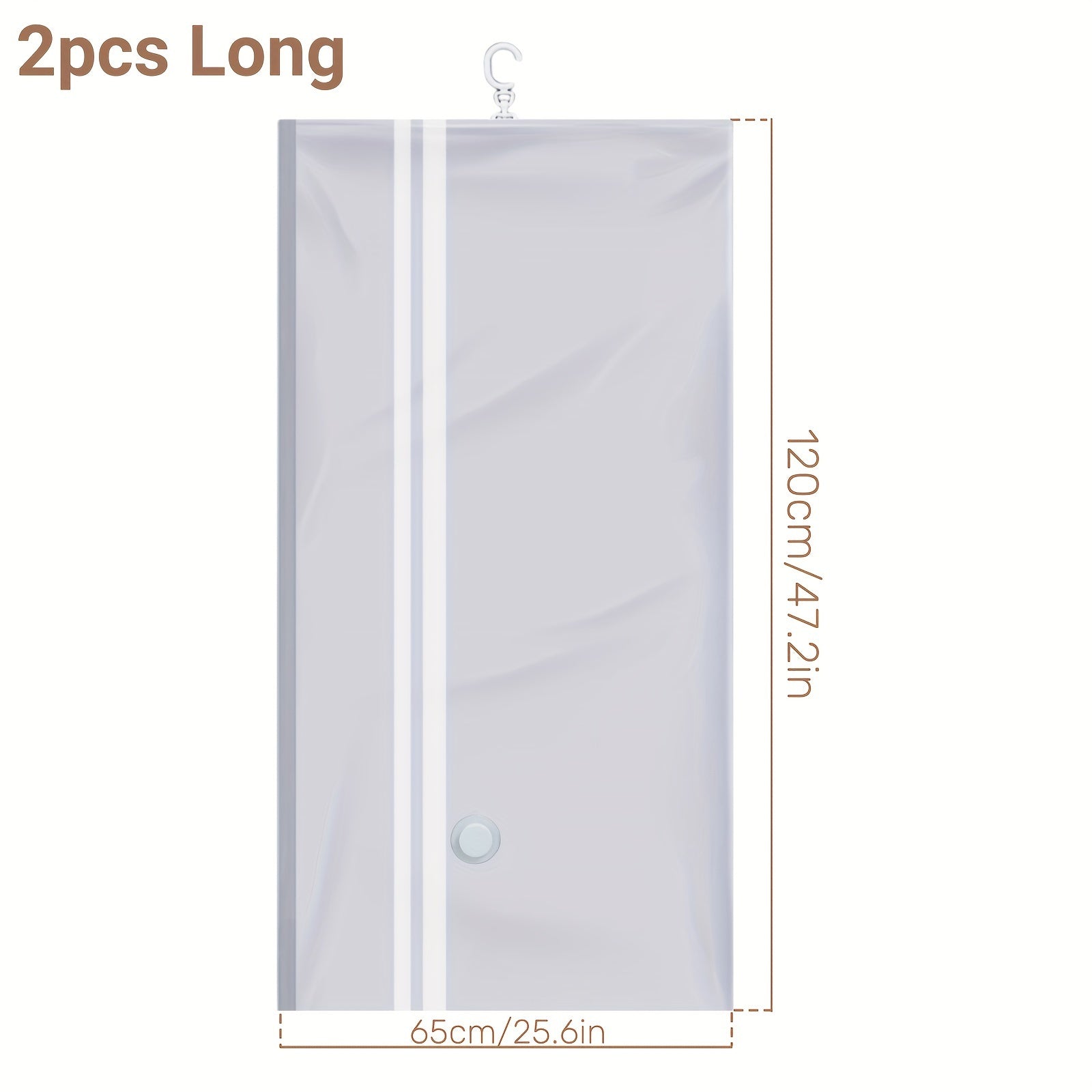 Kiyimlar, palto va kurtkalar uchun vakuum saqlash sumkalar, qo'lda pompali, 2, 4, 6 ta paket