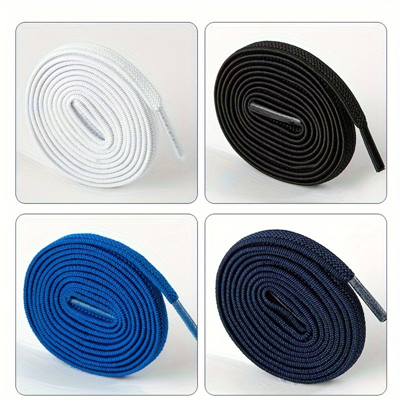 Elastic Shoelaces for Adults and Youths, Metal Caps, No Tying Needed