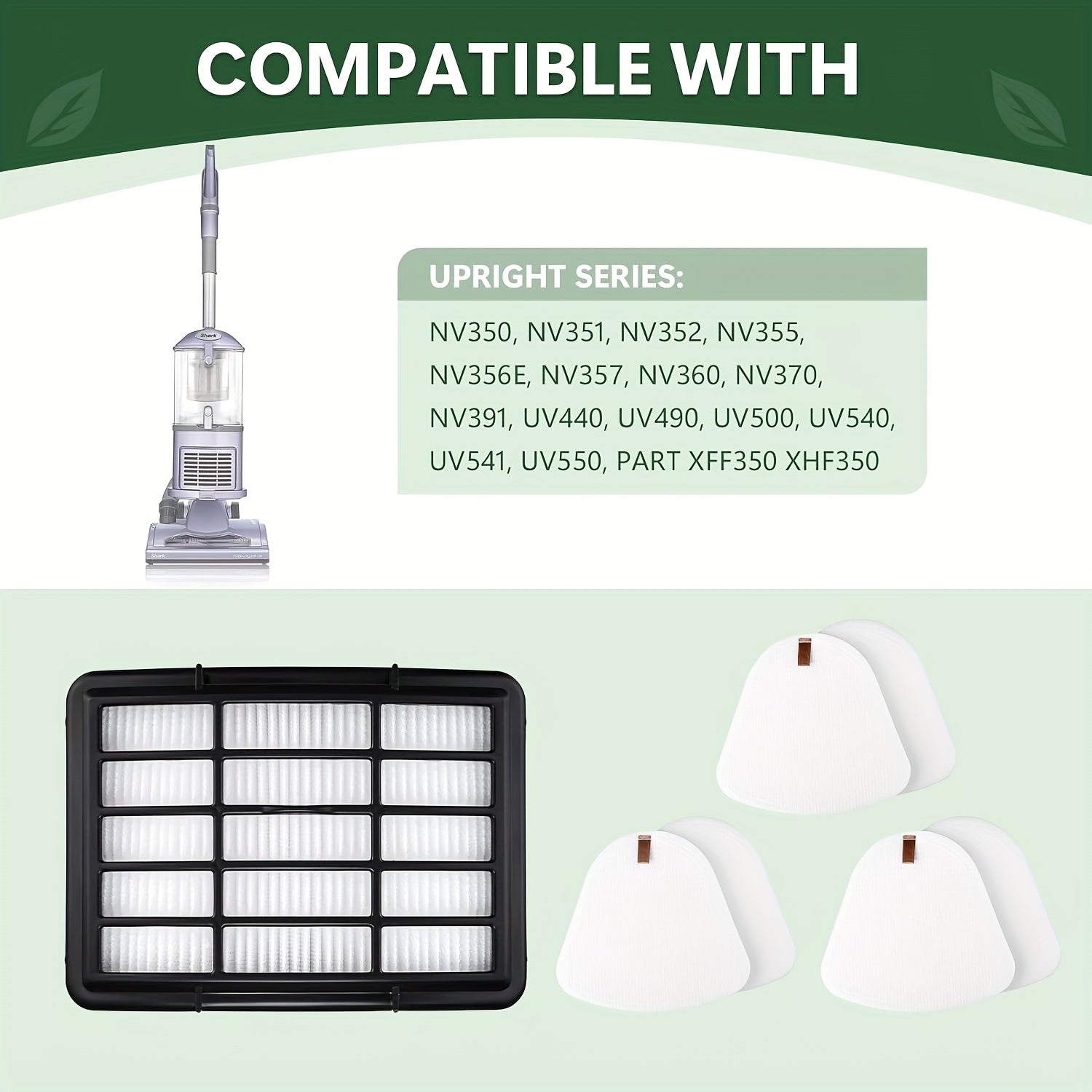 Replacement HEPA Foam Filter Set for NV350 Vacuum Cleaner Includes 1 HEPA and 3 Pre-Filters