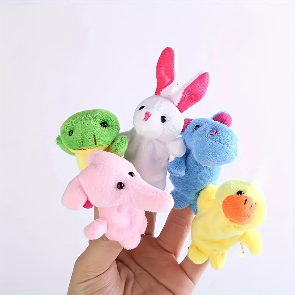 Set of 10 Mini Animal Finger Puppets for Storytelling and Family Fun