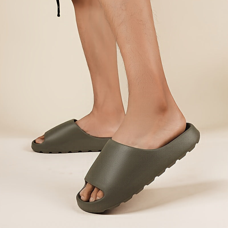 Men's EVA Slides Non-Slip Indoor Outdoor Soft Sole Solid Color All-Season